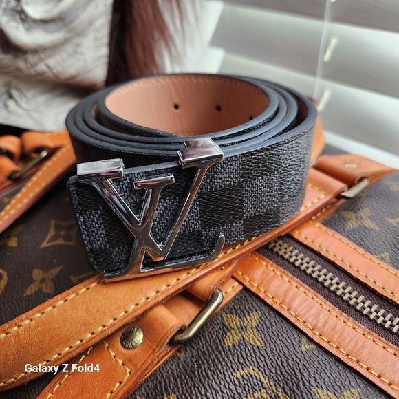 Louis Vuitton Damier Cobalt Canvas 40mm LV Initiales Belt 48/120 - Picture 1 of 5